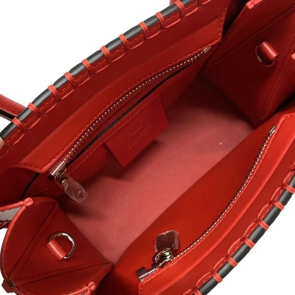 CHRISTIAN LOUBOUTIN Paloma S Mini - Red Leather Suede Handbag 616-042325 - Picture 12 of 15